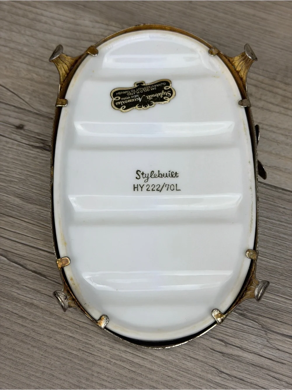 Vintage MCM Stylebuilt 24K Gold Plated Butterfly Soap Dish